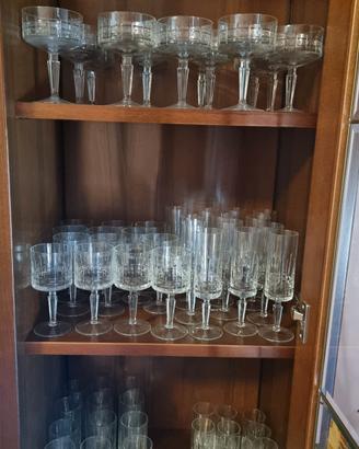 servizio vintage bicchieri in cristallo di Boemia