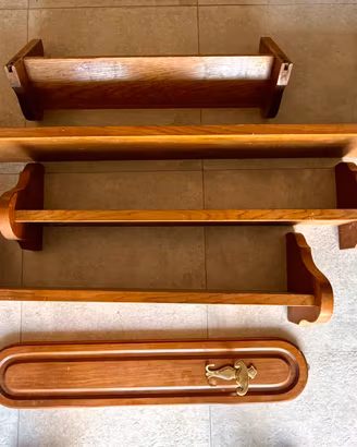 Set Mensole in Rovere + Appendi Abiti