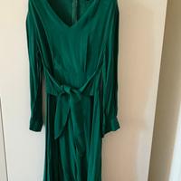 Vestito midi Mango verde manica lunga da cerimonia