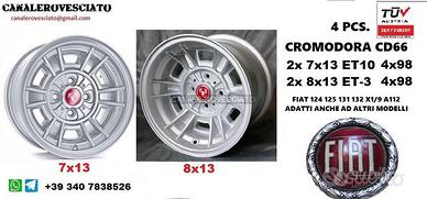 Cromodora CD66 7x13 + 8X13 4x98 Fiat 124 128 131