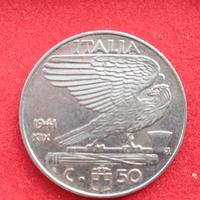 Rara variante impero 50 centesimi 1941 girato 45 °