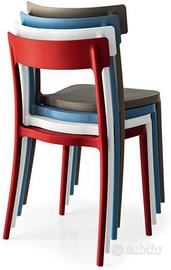 Sedie in polipropilene colorate