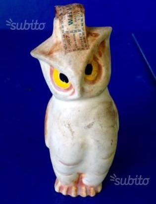 Rara mignonette gufo in ceramica