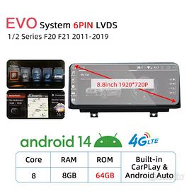 Monitor BMW F30 serie 3 Carplay Android auto