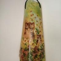 QUADRO DECORATO COMPOSTO DA TEGOLA DIPINTA A MANO