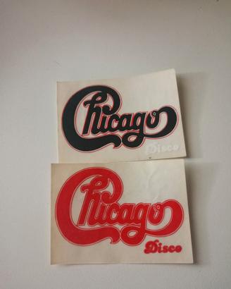decine di adesivi discoteca Chicago originali