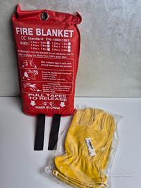 Coperta antincendio  EN 1869 con guanti