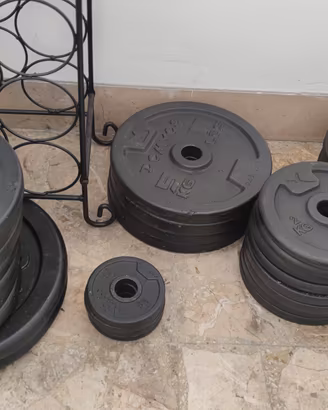 Pesi dischi ghisa bilanciere manubri palestra gym