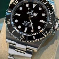 Rolex Sub No Data 124060 Nuovo 2026 41mm Completo