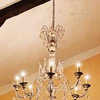 LAMPADARIO ANTICO GOCCE CRISTALLI DIAM. 1,5 MT