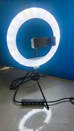 Ring Light LED RGB con treppiede e supporto tel