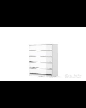 Cassettiera bianca 69 L, 34 P, 85 H
