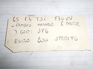 Cambio 6 marce manuale golf v 1,4 tsi cod jyg