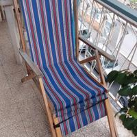 Sdraio/lettino giardino legno con supporto piedi