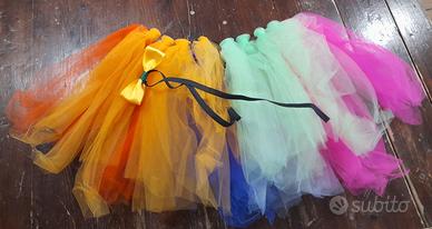 Gonna carnevale "Clown" regolabile e papillon