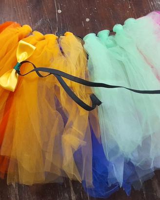 Gonna carnevale "Clown" regolabile e papillon