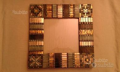 Cornice portafoto in mosaico realizzato a mano