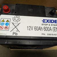 Batteria usata EXIDE 12v 60Ah 600A, pronta x uso