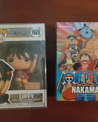 one piece nakama + funko pop luffy
