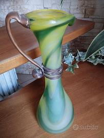 vaso vetro artistico opaline florence