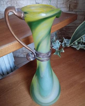 vaso vetro artistico opaline florence