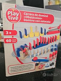 gioco legno domino con ostacoli