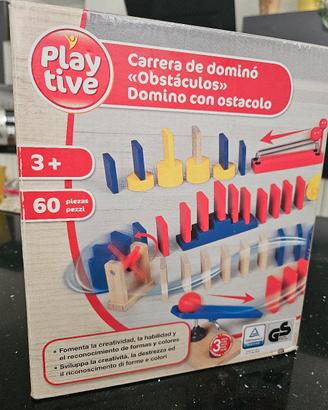 gioco legno domino con ostacoli