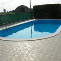 Piscina interrata  forma ovale dim. 800x416, h 120