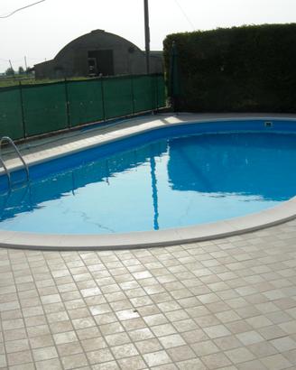Piscina interrata  forma ovale dim. 800x416, h 120