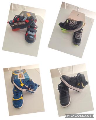 4 paia di scarpe bambino n.30