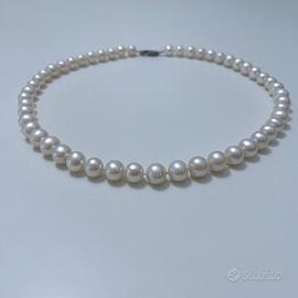 Collana perle acqua dolce (7,5-8 mm, 45 cm)