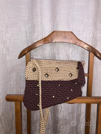 Borsetta crochet uncinetto fatta a mano beige
