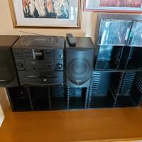 lettore cd e musicassette con porta cd