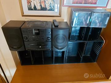 lettore cd e musicassette con porta cd