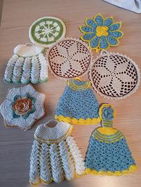 presine in cotone fatte con uncinetto