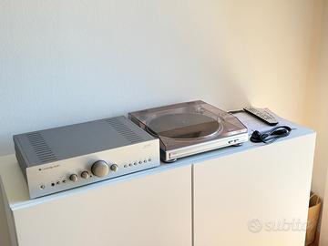 Stereo Hi-Fi Amplificatore + Giradischi + Vinile