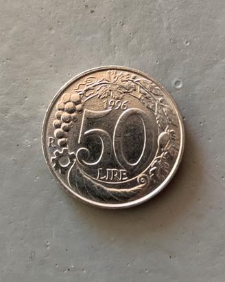 Moneta Turrita del 1996 e 1997 di 50 Lire