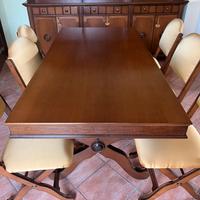 🪑 Tavolo con 6 sedie in legno massello