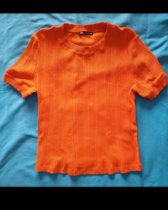 maglietta arancio Zara