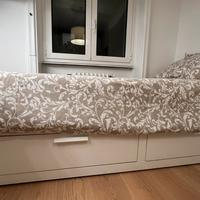 Letto singolo/doppio IKEA con cassetti contenitori