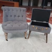 POLTRONCINA+POUFF CONTENITORE
