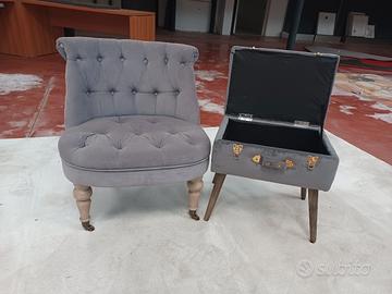 POLTRONCINA+POUFF CONTENITORE