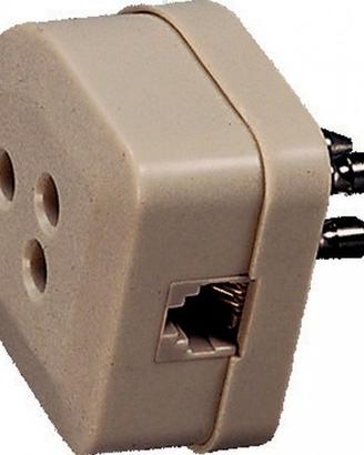 PRESA TELEFONICA SOVRAPPONIBILE 3 POLI SIP A RJ11