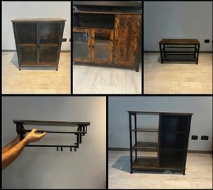 Set mobili da ingresso soggiorno stile industriale