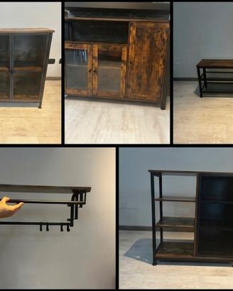 Set mobili da ingresso soggiorno stile industriale