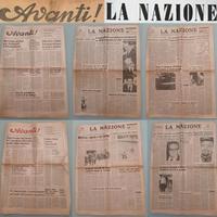 6 QUOTIDIANI D'EPOCA “AVANTI” E “LA NAZIONE”.