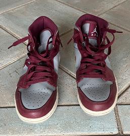 Nike Air Jordan 1 Mid Cherrywood Red Tg 40,5