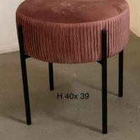 POUF VELLUTO ROSA