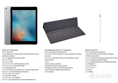 ipad 9,7" + tastiera + pencil (set completo)