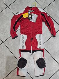 Tuta moto bambino Bieffe in pelle con protezioni 